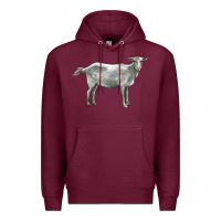 Burgundy saanen goat Premium Hoodie - LillyAllenDesigns