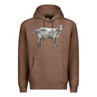 Chestnut saanen goat Premium Hoodie - LillyAllenDesigns