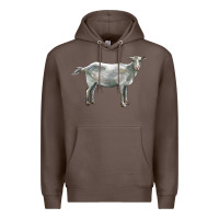 Coffee saanen goat Premium Hoodie - LillyAllenDesigns