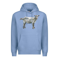 Colony Blue saanen goat Premium Hoodie - LillyAllenDesigns