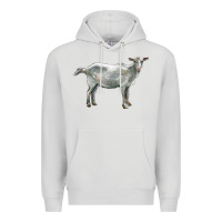 Dove Grey saanen goat Premium Hoodie - LillyAllenDesigns