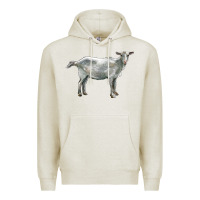 Oatmeal Heather saanen goat Premium Hoodie - LillyAllenDesigns