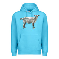 Ocean Blue saanen goat Premium Hoodie - LillyAllenDesigns