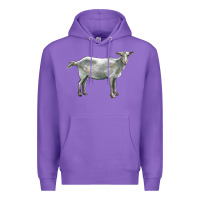 Purple saanen goat Premium Hoodie - LillyAllenDesigns