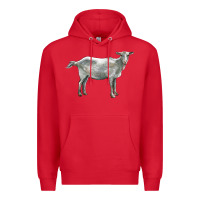 Red saanen goat Premium Hoodie - LillyAllenDesigns