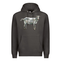 Smoke saanen goat Premium Hoodie - LillyAllenDesigns