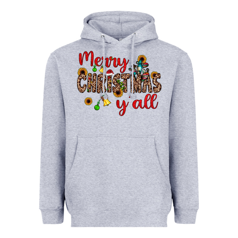 Merry Christmas Y'all Heavyweight Hoodie by JahusDesignShop | Teevron