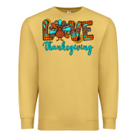 Antique Gold love thanksgiving Premium Sweatshirt - JahusDesignShop