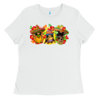 White Cinco de mayo gnomies Ladies Tee - FaDigitalArtStudio