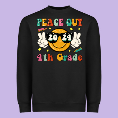 Peace Out 2024 4th Grade Heavyweight Sweatshirt Designed By Jahusdesignshop