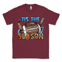 Burgundy Tis the season lightning bolt Classic Tee - HowdyJamesFarm