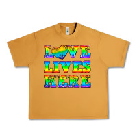 Peanut Butter Western Love Lives Here Urban Heavy Tee - BundleAndBundleShop