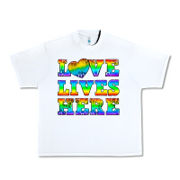 White Western Love Lives Here Urban Heavy Tee - BundleAndBundleShop