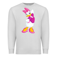 Dove Grey daisy duck Premium Sweatshirt - baoMotion