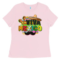 Bubblegum Pink Viva Mexico Ladies Tee - FaDigitalArtStudio