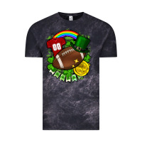 Cloud Black St. Patrick's Day American Football Vintage Tee - FaDigitalArtStudio