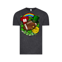 Vintage Black St. Patrick's Day American Football Vintage Tee - FaDigitalArtStudio