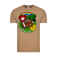 Vintage Coffee St. Patrick's Day American Football Vintage Tee - FaDigitalArtStudio
