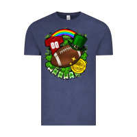 Vintage Denim St. Patrick's Day American Football Vintage Tee - FaDigitalArtStudio