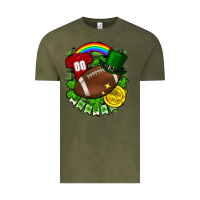 Vintage Olive St. Patrick's Day American Football Vintage Tee - FaDigitalArtStudio