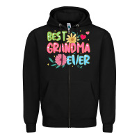 Black best grandma ever Zipper Hoodie - JahusDesignShop