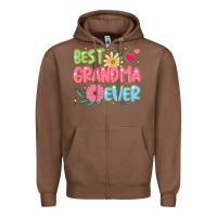 Chestnut best grandma ever Zipper Hoodie - JahusDesignShop