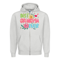 Dove Grey best grandma ever Zipper Hoodie - JahusDesignShop