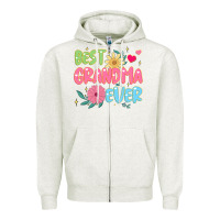 Oatmeal Heather best grandma ever Zipper Hoodie - JahusDesignShop