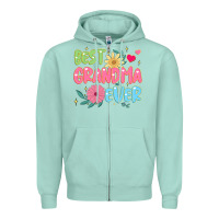 Seafoam best grandma ever Zipper Hoodie - JahusDesignShop
