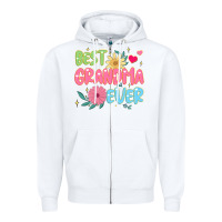 White best grandma ever Zipper Hoodie - JahusDesignShop