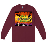 Burgundy it's spooky season tumbler Long Sleeve Tee - BundleAndBundleShop