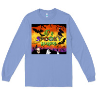 Colony Blue it's spooky season tumbler Long Sleeve Tee - BundleAndBundleShop