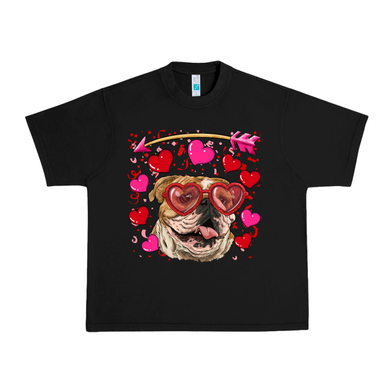 Valentine's Day  Brown English Bulldog Urban Heavy Tee by RanaPortraitStore | Teevron