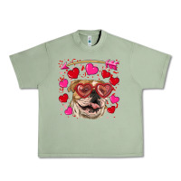 Oil Green valentine's day  brown english bulldog Urban Heavy Tee - RanaPortraitStore