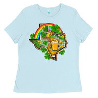 Baby Blue Texas St. Patrick's Day Ladies Tee - OliviaCreatesArt