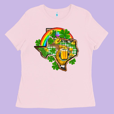 Texas St. Patrick's Day Ladies Tee Designed By Oliviacreatesart