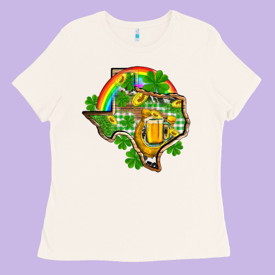 Texas St. Patrick's Day Ladies Tee Designed By Oliviacreatesart