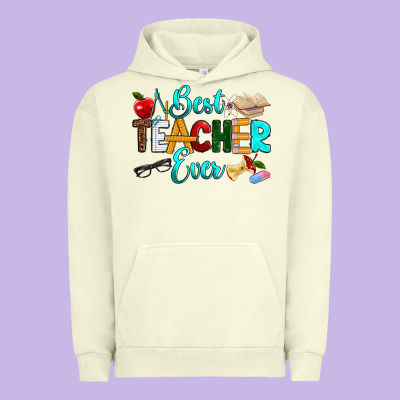 Best Teacher Ever Urban Hoodie Designed By Ranaportraitstore