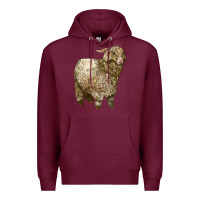 Burgundy Angora Goat Premium Hoodie - LillyAllenDesigns