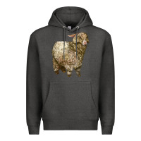 Charcoal Heather Angora Goat Premium Hoodie - LillyAllenDesigns
