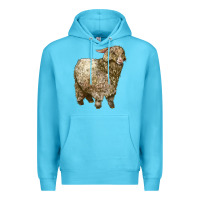 Ocean Blue Angora Goat Premium Hoodie - LillyAllenDesigns