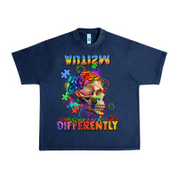 Navy Autism seeing in the world differently Urban Heavy Tee - FaDigitalArtStudio