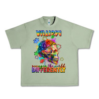 Oil Green Autism seeing in the world differently Urban Heavy Tee - FaDigitalArtStudio
