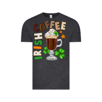 Vintage Black Irish coffee St. Patrick's Day Vintage Tee - FaDigitalArtStudio