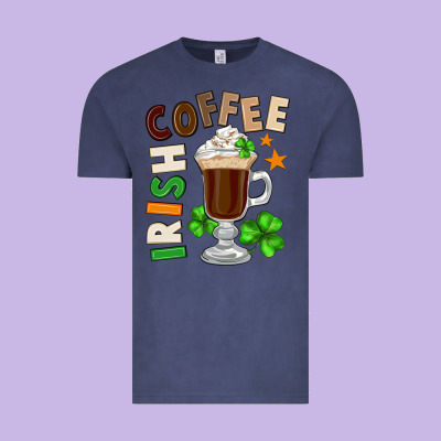 Irish Coffee St. Patrick's Day Vintage Tee Designed By Fadigitalartstudio