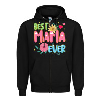 Black best mama ever Zipper Hoodie - JahusDesignShop