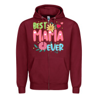 Burgundy best mama ever Zipper Hoodie - JahusDesignShop