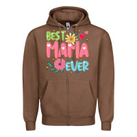 Chestnut best mama ever Zipper Hoodie - JahusDesignShop