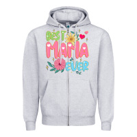 Heather Grey best mama ever Zipper Hoodie - JahusDesignShop