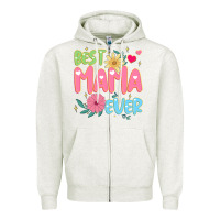 Oatmeal Heather best mama ever Zipper Hoodie - JahusDesignShop